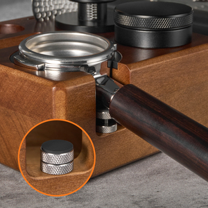 Station de tamping à <span class=keywords><strong>café</strong></span> multifonction en bois BANLEE, support universel carré en bois massif pour tamper de 51/53/58 mm - Product Image 3