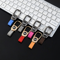Porte-clés classique de haute qualité, porte-clés personnalisé avec logo de marque automobile, accessoires en alliage de zinc, porte-clés de voiture pour homme, porte-clés en cuir pour voiture