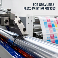 Lame de rasage pour machine d'impression flexographique Doctor Blade Gravure, lame de dosage d'encre pour machine à papier, bobine de 100 m de long