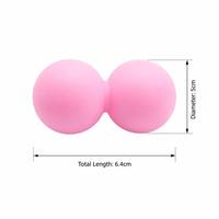 Ballon de yoga double en silicone lisse professionnel personnalisé par Source Factory pour la thérapie des points de pression profonds, ballon de massage en forme d'arachide