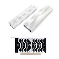 Glissière télescopique en aluminium pour égaliseur de table, à extension complète, robuste, avec roulettes silencieuses, pour bureau, comptoir de cuisine, couleur argent