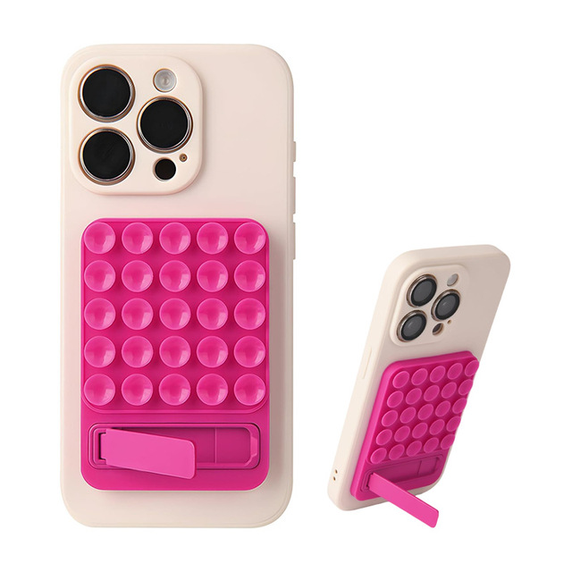 Multi-Functional Soft Silicone Suction Cup Mobile Phone Bracket Strong Self-Adhesive Magnetic Folding Stand Holder