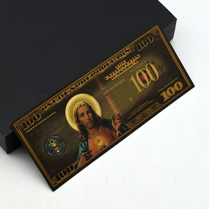 Banconota Bifacciale in Foglia d'Oro di <span class=keywords><strong>Gesù</strong></span> <span class=keywords><strong>Cristo</strong></span>, 100 USD, Oggetto da Collezione, Regalo Religioso, Decorazione Sacra Cristiana - Product Image 2