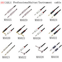 Câble pour microphone de guitare Jinsanhu, certifié ROHS CE, 1/4 pouce droit (6,3 mm), cuivre sans oxygène, tressé PVC