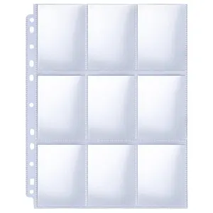 Sammelkarten hülle Seiten 9 Pocket Trading Card Storage Album Seiten 11 Löcher Fit 3 Ring Binder