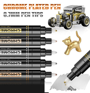 Pennarelli Cromati Premium in Metallo Effetto Specchio, Indelebili <span class=keywords><strong>per</strong></span> Fai da Te, Colorazione Modelli, <span class=keywords><strong>Ritocco</strong></span> Oro Argento Rame, Pittura Modellismo - Product Image 2