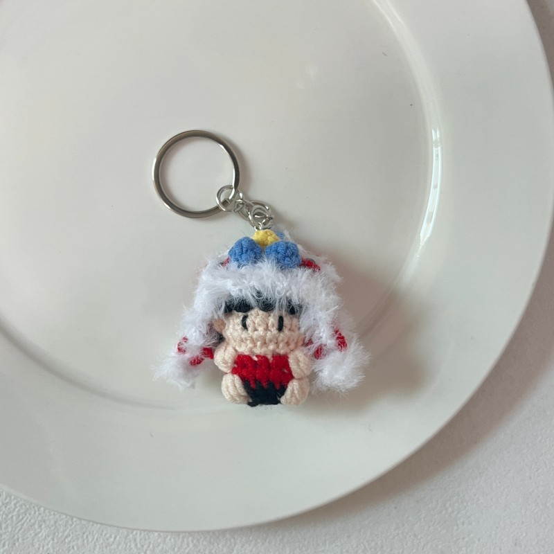 Q133-4 blue awakening lion boy keychain
