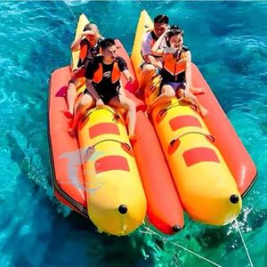 ZHENGKU jeu d'eau jouet 10 places Tube remorquable eau <span class=keywords><strong>banane</strong></span> bateau <span class=keywords><strong>gonflable</strong></span> mouche poisson pour lac/océan/<span class=keywords><strong>plage</strong></span> - Product Image 1