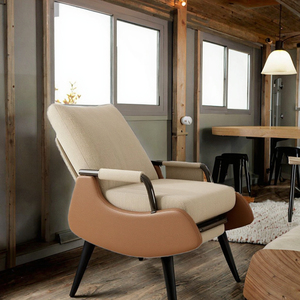 Sillón Reclinable Individual Moderno, Plegable, con Base de Madera, Funda Desmontable y Lavable, para Dormitorio o Sala de Estar - Product Image 2