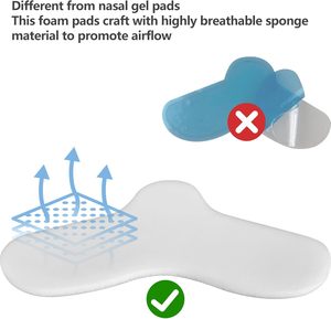 Upgrade Bantalan Busa Spons Hidung CPAP, Bantalan Busa Spons Lembut untuk Jembatan Hidung, Segel Lebih Baik, Mengurangi Iritasi, Ukuran Universal - Product Image 4