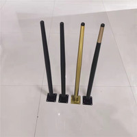 Pied de meuble coniques en laiton doré, 3 pièces, meuble Table ou canapé, pied de meuble en métal chromé