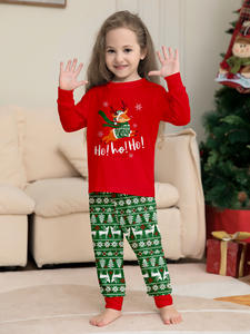 RUIQUWIN Winter <b>Christmas</b> Family Woven <b>Pajama</b> Set Reindeer Print <b>Matching</b> Sleepwear Homewear Loungewear Women's Wholesale - Product Image 4