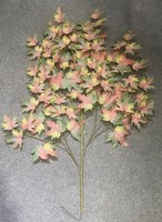 Feuilles d'érable artificielles en soie rouge de haute qualité pour la décoration de la maison