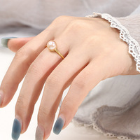 Meistverkaufter Minimalistischer S925 Sterling Silber Verstellbarer Ring mit Blanko-Fassung und Stift für Perlen DIY Einlage Schmuckzubehör