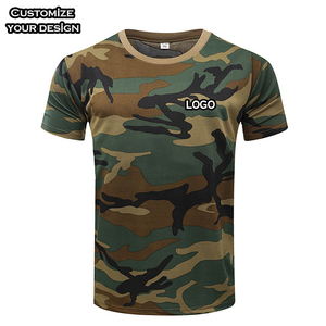 Mới Đến Người Đàn Ông Của Ngụy Trang Cổ Điển Đào Tạo T-Shirt Nhanh Khô Polyester Dệt Kim Quá Khổ Dài Tùy Chỉnh <span class=keywords><strong>Camo</strong></span> Thiết Kế Cho Ngoài Trời - Product Image 2