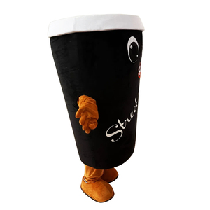 Adulto Coffee Cup <span class=keywords><strong>Mascot</strong></span> Costume para Negócios Promoção Eventos e Desfiles Publicitários - Product Image 3