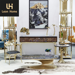 Italia moda minimalista ufficio ovale marmo naturale top speciale a forma di tavolino - Product Image 5