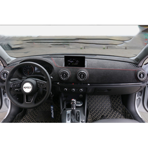 Cubierta de salpicadero de puntada roja en <span class=keywords><strong>Alcantara</strong></span> real <span class=keywords><strong>para</strong></span> Audi A3 2016-2019 RS3 0 Pad Alfombras Accesorios de <span class=keywords><strong>coche</strong></span> Kit de tapicería Modificación - Product Image 1