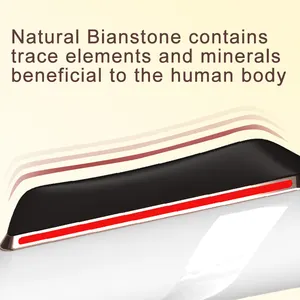 أدوات تدليك وتخسيس الوجه كهربائية 100% Bian Stone Gua Sha تعمل بالحرارة الهزازة للوجه للوجه والفك والجسم مع ضوء أحمر