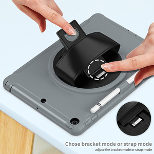 Per <span class=keywords><strong>Apple</strong></span> <span class=keywords><strong>iPad</strong></span> 10.2 9th 8th 2020 <span class=keywords><strong>2021</strong></span> 2019 custodia universale per Tablet con cinturino a mano 360 cavalletto pieghevole - Product Image 5