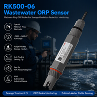 Sonde ORP submersible avec pointe de détection anti-salissure et indice de protection IP68 de qualité industrielle pour la mesure de l'ORP dans les bassins d'aération