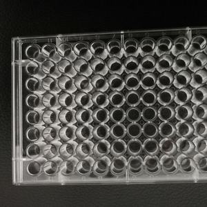 Dengan penutup kunci/penutup tertutup 96 lubang datar, pelat budaya bakteri sel dasar datar - Product Image 2