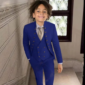 Costume pour garçons, veste, pantalon, gilet, ensemble 3 pièces, <span class=keywords><strong>blazer</strong></span> formel pour enfants - Product Image 3