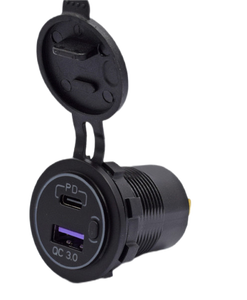 30W PD USB C 18W QC 3.0 Cổng đôi sạc xe hơi bề mặt gắn kết thay thế với nút chuyển đổi cho xe buýt và 12V ổ cắm USB - Product Image 2