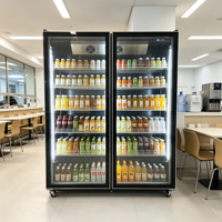 Réfrigérateur vertical compact grande capacité, vitrine réfrigérée intelligente pour vins, bières et boissons
