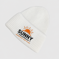 Gorro de invierno unisex de punto acanalado Premium con logotipo personalizado, gorro de invierno de punto grueso con forro polar de marca personalizada