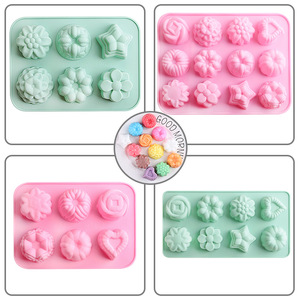 Silicone Cake Mold 12 Cavity Flower Shape Ice Cube Chocolate Pudding Jelly Mold For DIY Baking Pastry Tools - Product Image 1