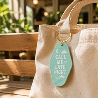 Porte-clés Rétro Hôtelier en Acrylique Personnalisable avec LOGO Imprimé Coloré – Vente Chaude – Idéal Cadeau en Gros pour Motels et Hôtels – Lettres Incluses