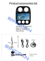 Wifi sistema Multimedia del coche BT reproductor de vídeo para Jeep Compass 2010-2016 2 Din Android 10,0 Car Radio