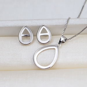 ชุดลูกปัด DIY โทมัส เบย์ 1746 สำหรับทำเครื่องประดับ จี้เงินแท้ S925 รูปทรงหยดน้ำ 13*17 มม. 8*11 มม. ต่างหูหยกกลวง - Product Image 1