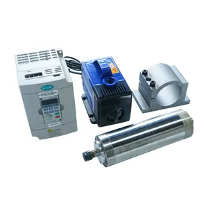 800w ER11 24000rpm 220v CNC su soğutmalı mil Motor kiti ile 1.5kw frekans dönüştürücü