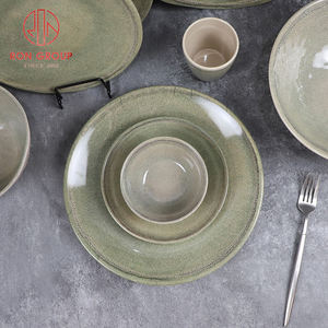 Assiette de service ronde <span class=keywords><strong>en</strong></span> mélamine vert <span class=keywords><strong>terre</strong></span> cuite, style minimaliste commercial, pour café, restaurant, hôtel, salon de thé - Product Image 6