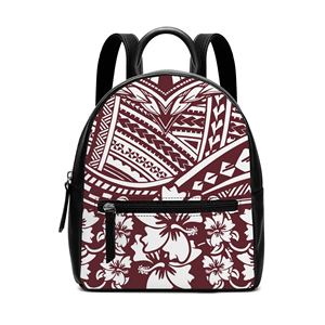 <span class=keywords><strong>Zaino</strong></span> da Viaggio Impermeabile in Stile Hawaiano con Stampa Floreale Personalizzata, Borsa Scolastica in <span class=keywords><strong>Pelle</strong></span> PU, Zaini Tribali Polinesiani per Donne - Product Image 1