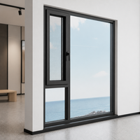Jendela Kaca Aluminium Interior Model Casement dengan Desain Sirkulasi Udara dan Pemandangan Luas untuk Ruang Kelas, Asrama, Sekolah, Kampus, Pabrik