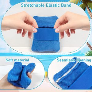 Toalla removedora de arena de playa de gran tamaño con correa elástica para exfoliación corporal y uso en camping - Product Image 4