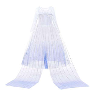 Robe de princesse Elsa décontractée pour filles d'été, costume en tulle avec cape de personnage de dessin animé, jupes et haut pour les fêtes, les anniversaires pour les enfants - Product Image 3