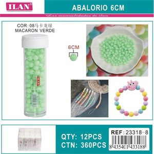 Perline Ilan Abalorio 6Cm Verde Macaron per Creazione di Gioielli Artigianali - Product Image 2