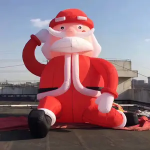 뜨거운 풍선 산타 클로스 거대한 사용자 정의 모양 광고 장식 산타 클로스 불어 크리스마스 캐릭터