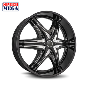 SPEED MEGA 20x10 Gloss Black Machine Face Aluminum <b>Wheel</b> One Piece Cast Multi <b>Spoke</b> Passenger Car Rims 5.5J ET35 PCD114.3 - Product Image 1