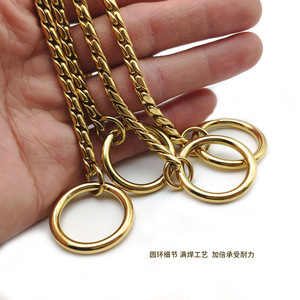 4.5mm Solid Luxury Durable Breathable Stainless Steel Snake Bone Chain <strong>Dog</strong> <strong>Collar</strong> &amp; <strong>Pet</strong> Necklace Training Leash Quick Release - Product Image 3