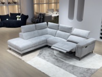 OEM Elektrisches 4-Sitzer Ecksofa mit verstellbarer Kopfstütze, L-förmiger Relaxsessel und Schaumstoffpolsterung für Luxushotels