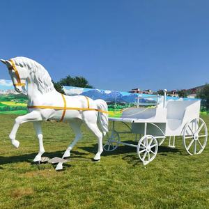 Centro de mesa de metal dorado para decoración de boda, carrito de princesa, caballo de calabaza, carro de Cenicienta, carrito de dulces - Product Image 3