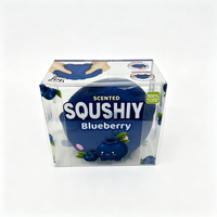 Bola Fidget Blueberry Lembut & Dapat Diremas dari Gudang USA, Cepat Mengembang, Beraroma, Jumbo, Mainan Squishy Buah Blueberry, Bola Anti Stres