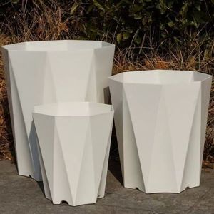 <span class=keywords><strong>Pot</strong></span> de fleurs carré extra-large en plastique de style farmhouse avec trou de drainage, grand diamètre pour les succulentes, design moderne - Product Image 2