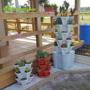 Pots de fleurs verticaux en plastique pour jardin, pots à fraises empilables pour plantes, vente en gros - Product Image 5