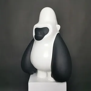 Statue de King Kong en résine en stock d'usine, sculpture de gorille en fibre de verre - Product Image 4